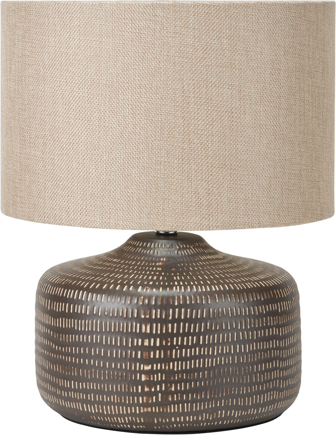 Kai Earth Coloured Textured Ceramic Table Lamp