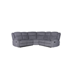 Recliner Sofa Grey Fabric Large Corner
