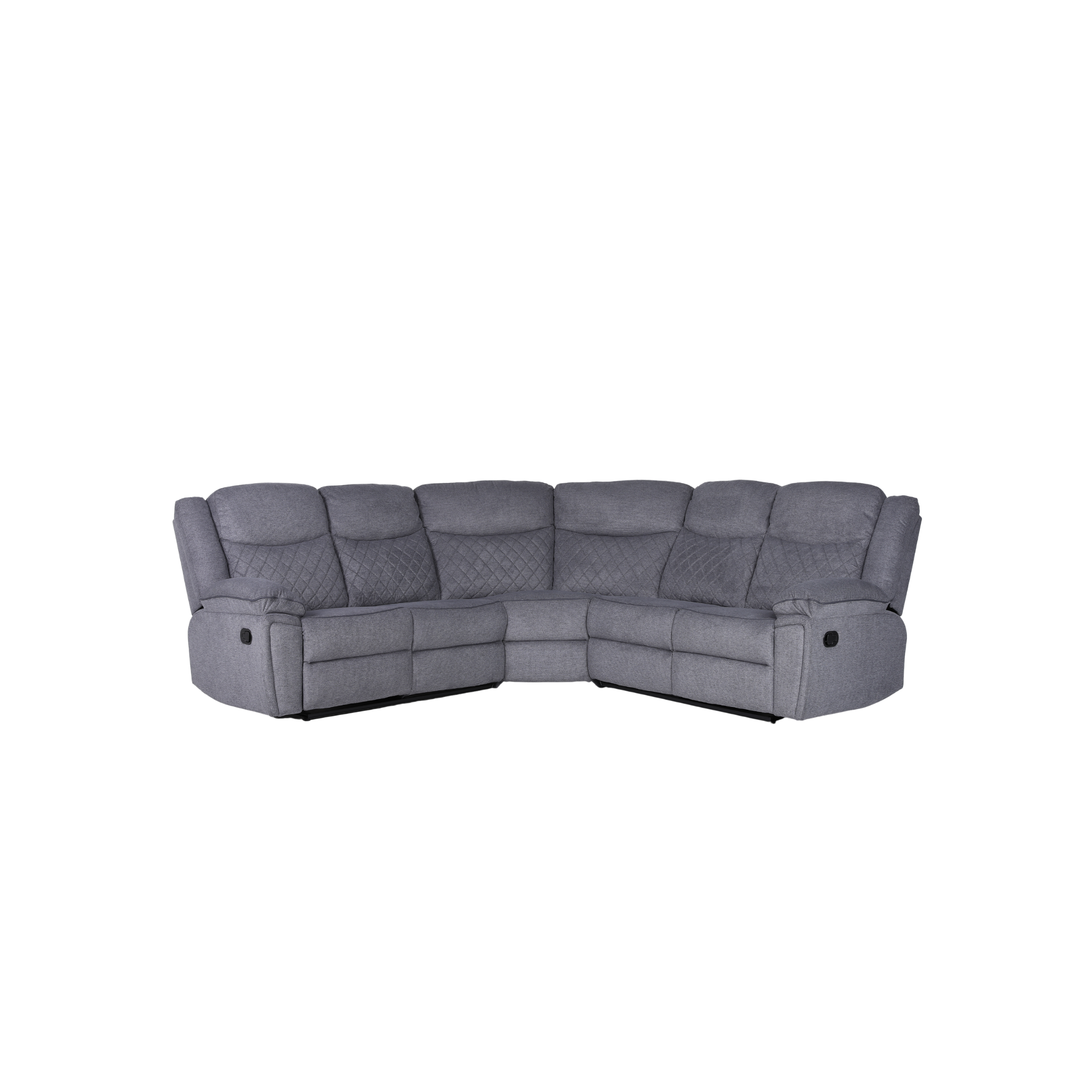 Myra Recliner Sofa Grey Fabric Large Corner