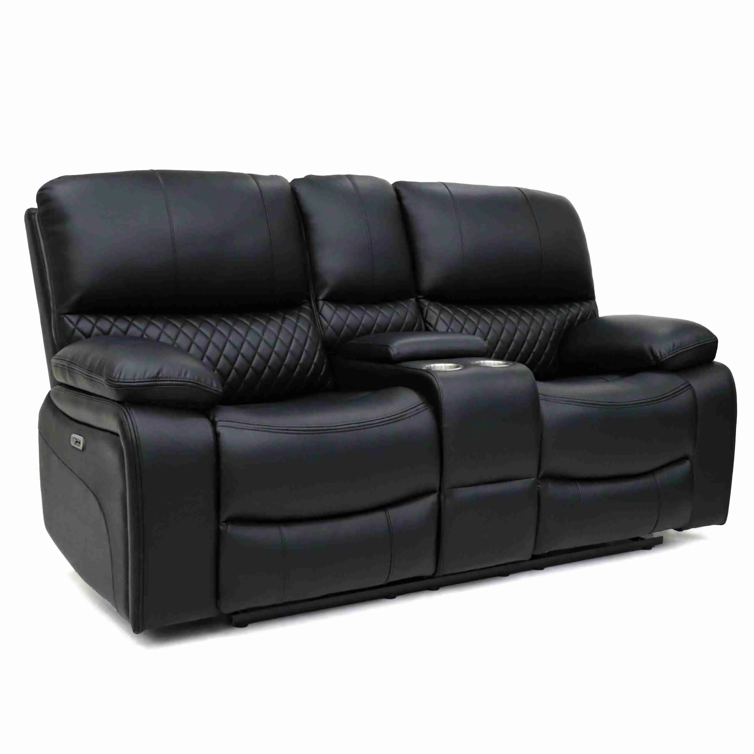 Orla Electric Recliner Sofa Black 2 Seater