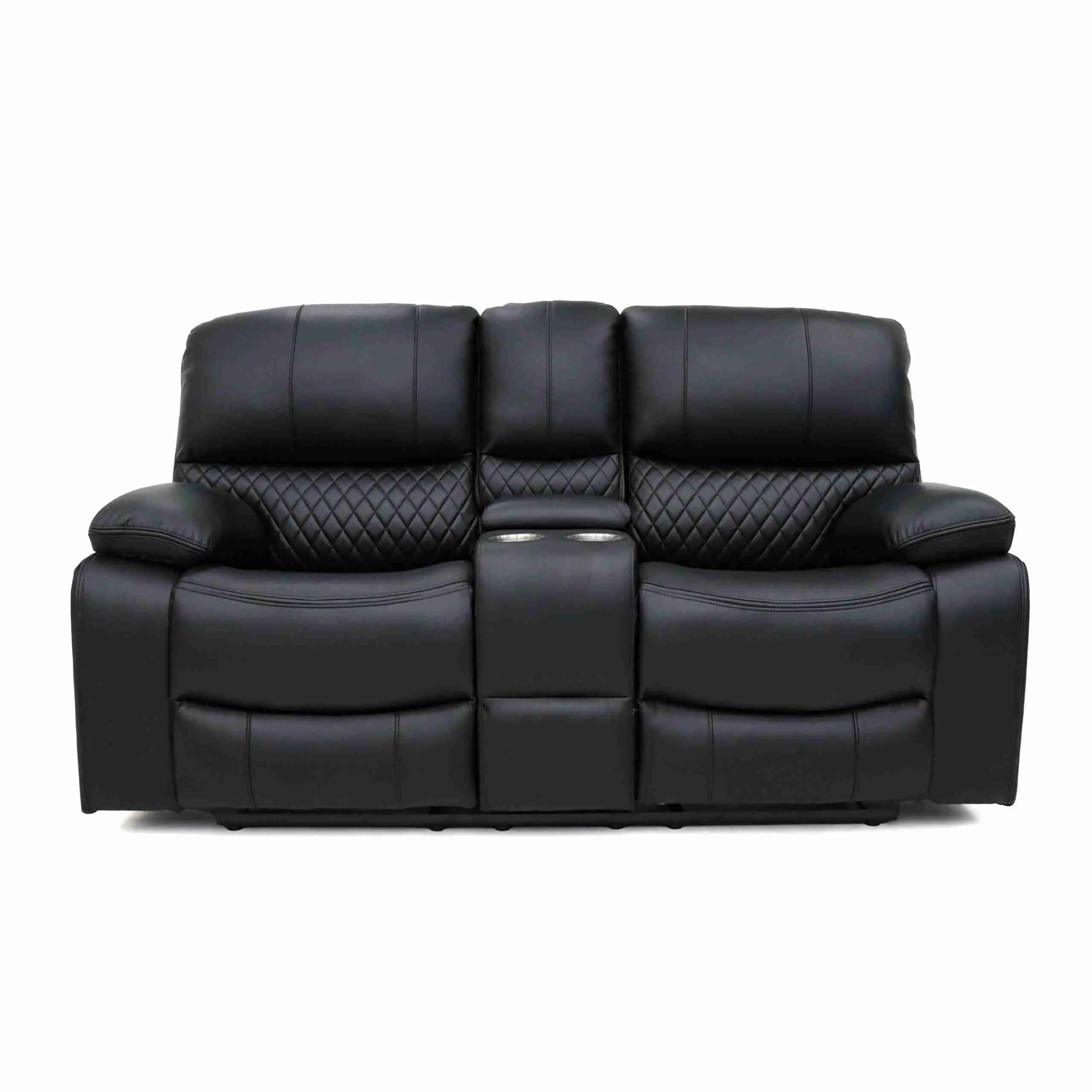 Orla Electric Recliner Sofa Black 2 Seater