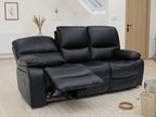 Electric Recliner Sofa Black 3 Seater