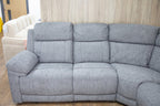 Electric Recliner Sofa Grey Large Corner
