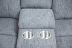 Electric Recliner Sofa Grey Large Corner
