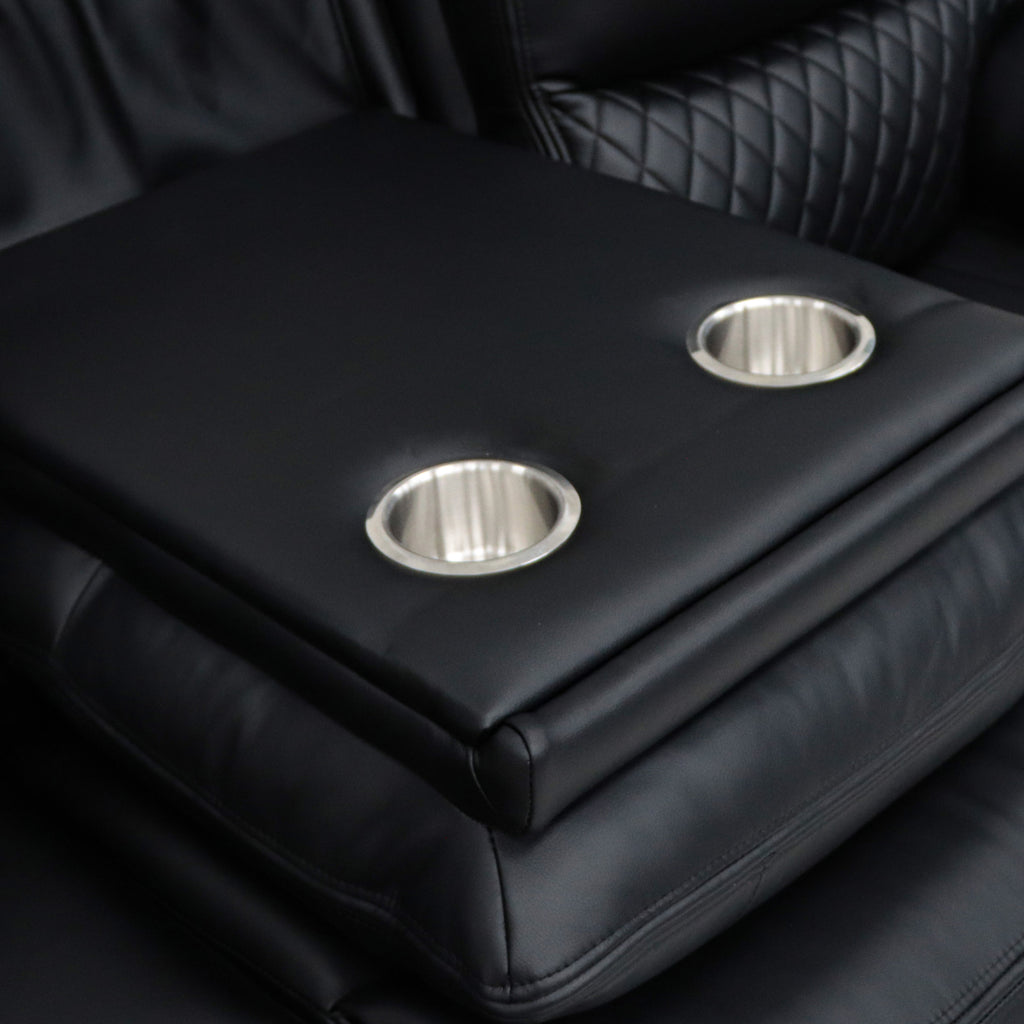 Orla Electric Recliner Sofa Black 3 Seater