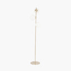 Asterope White Orb and Gold Metal Floor Lamp