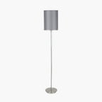 Midland Brushed Nickel and Grey Marble Effect Floor Lamp