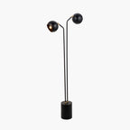 Black Metal 2 Head Floor Lamp