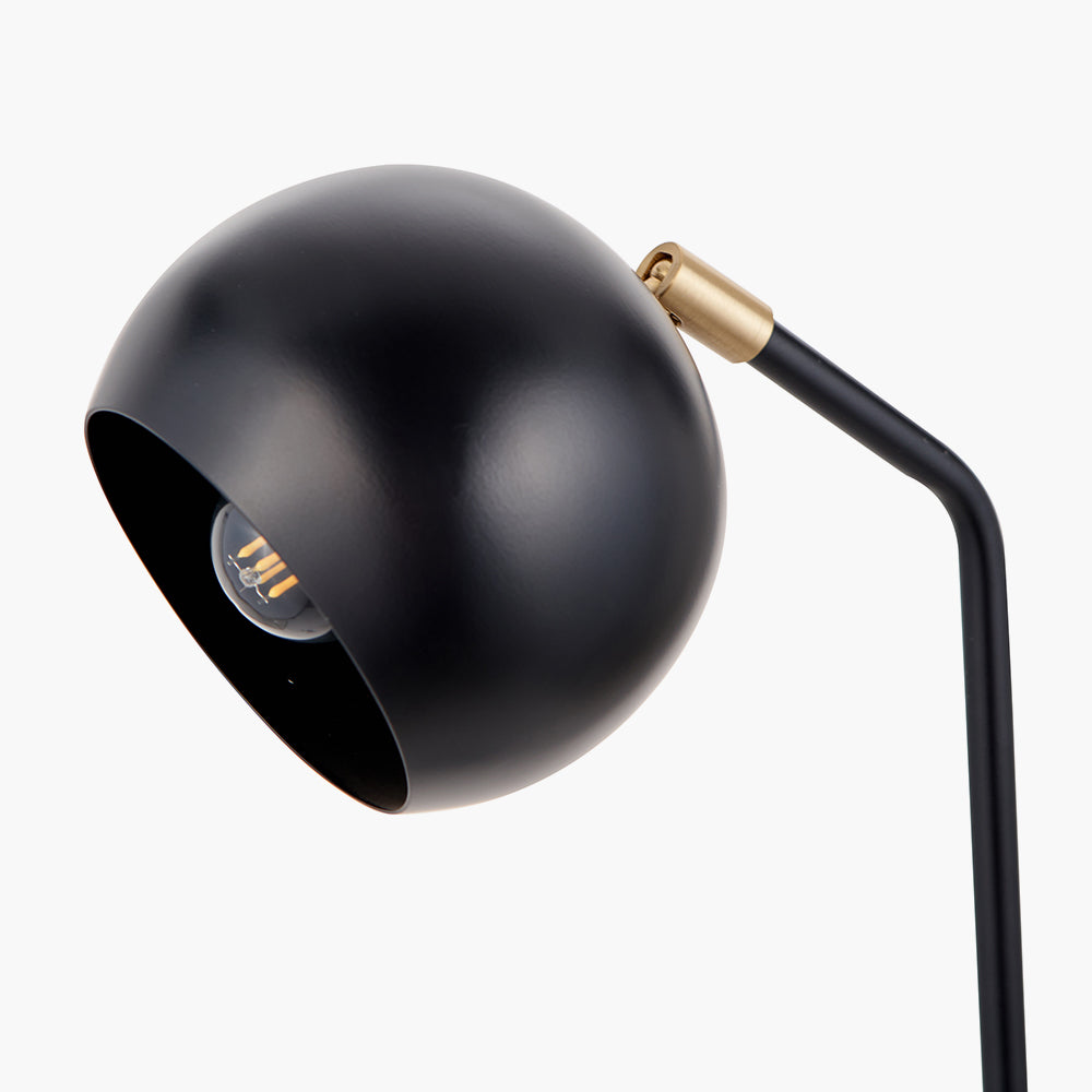 Black Metal 2 Head Floor Lamp