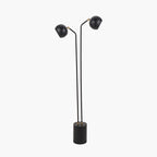 Black Metal 2 Head Floor Lamp
