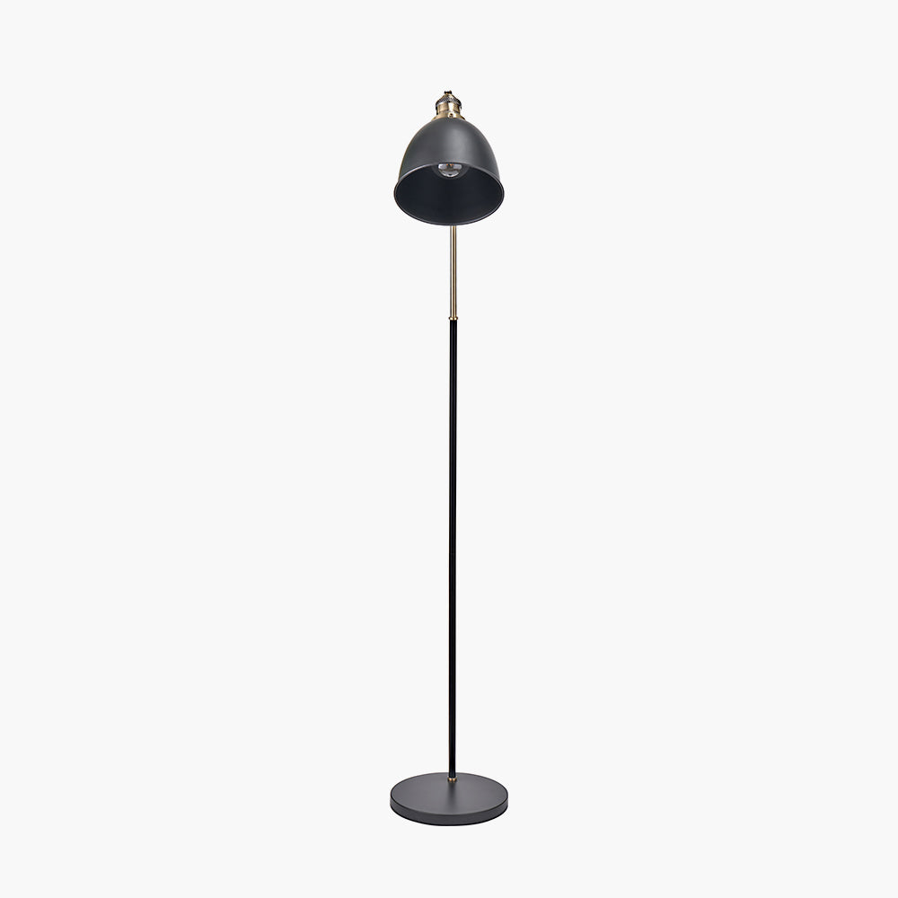 Black and Gold Task Floor Lamp