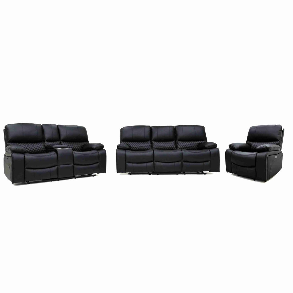 Orla Electric Recliner Sofa Black 2 Seater