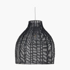 Black Rattan Cloche Pendant