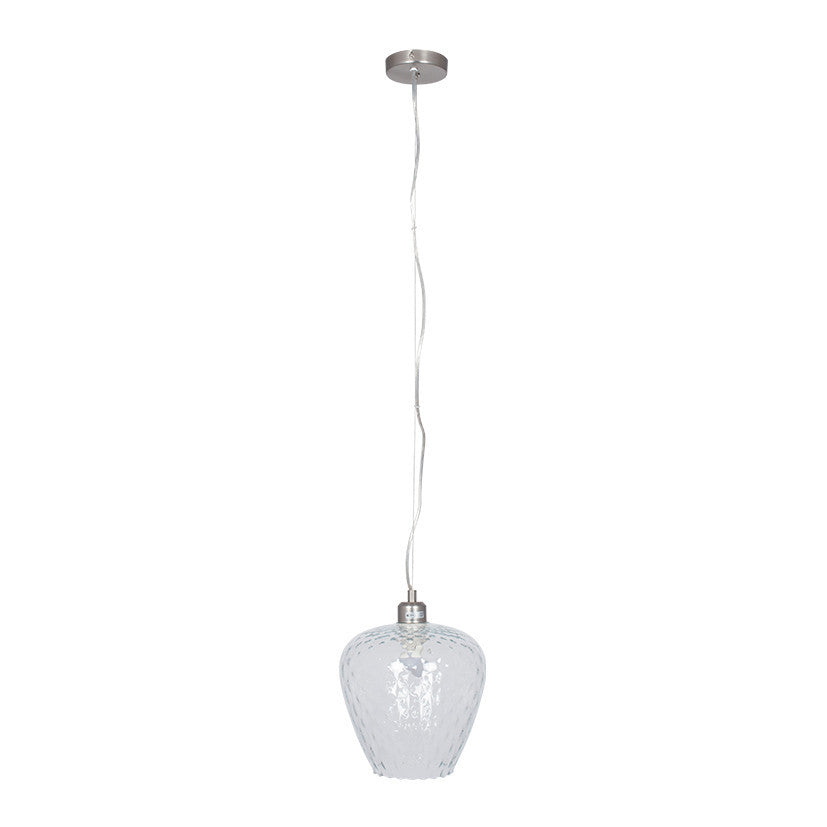 Almada Textured Clear Glass Electrified Pendant