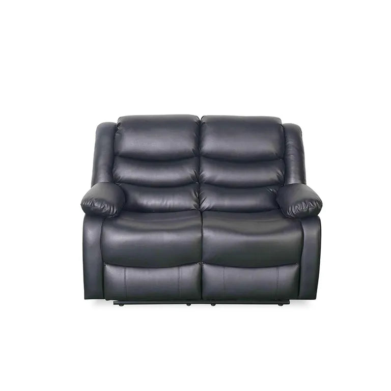 Manual Recliner Sofa Black 2 Seater