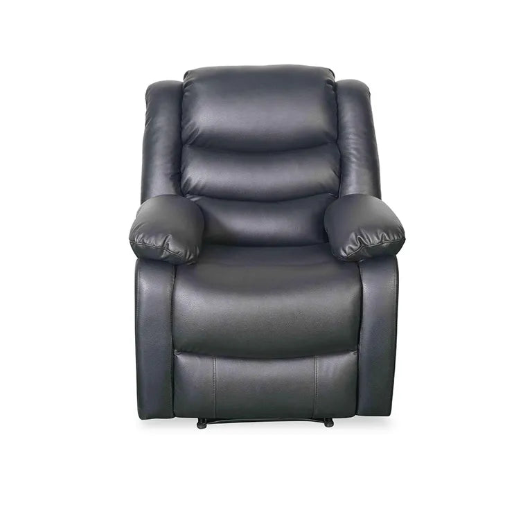 Manual Recliner Sofa Black Armchair