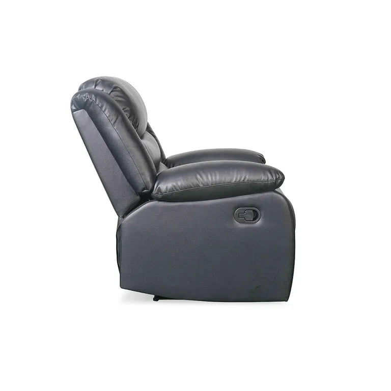 Manual Recliner Sofa Black Armchair
