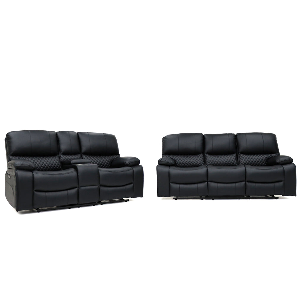 Orla Electric Recliner Sofa Black 3 Seater