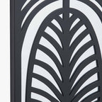 Black Metal Rectangular Mirrored Wall Art