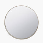 Grey Oak Wood Veener Slim Frame Round Mirror Large