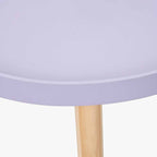 Lilac Wood Veneer and Natural Pine Wood Side Table