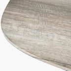 Grey Oak Veneer and Black Metal Console Table