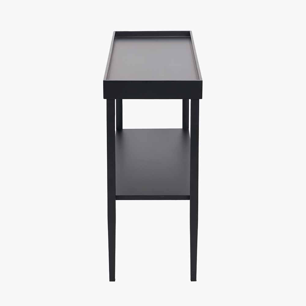Black Wood Veneer Console Table