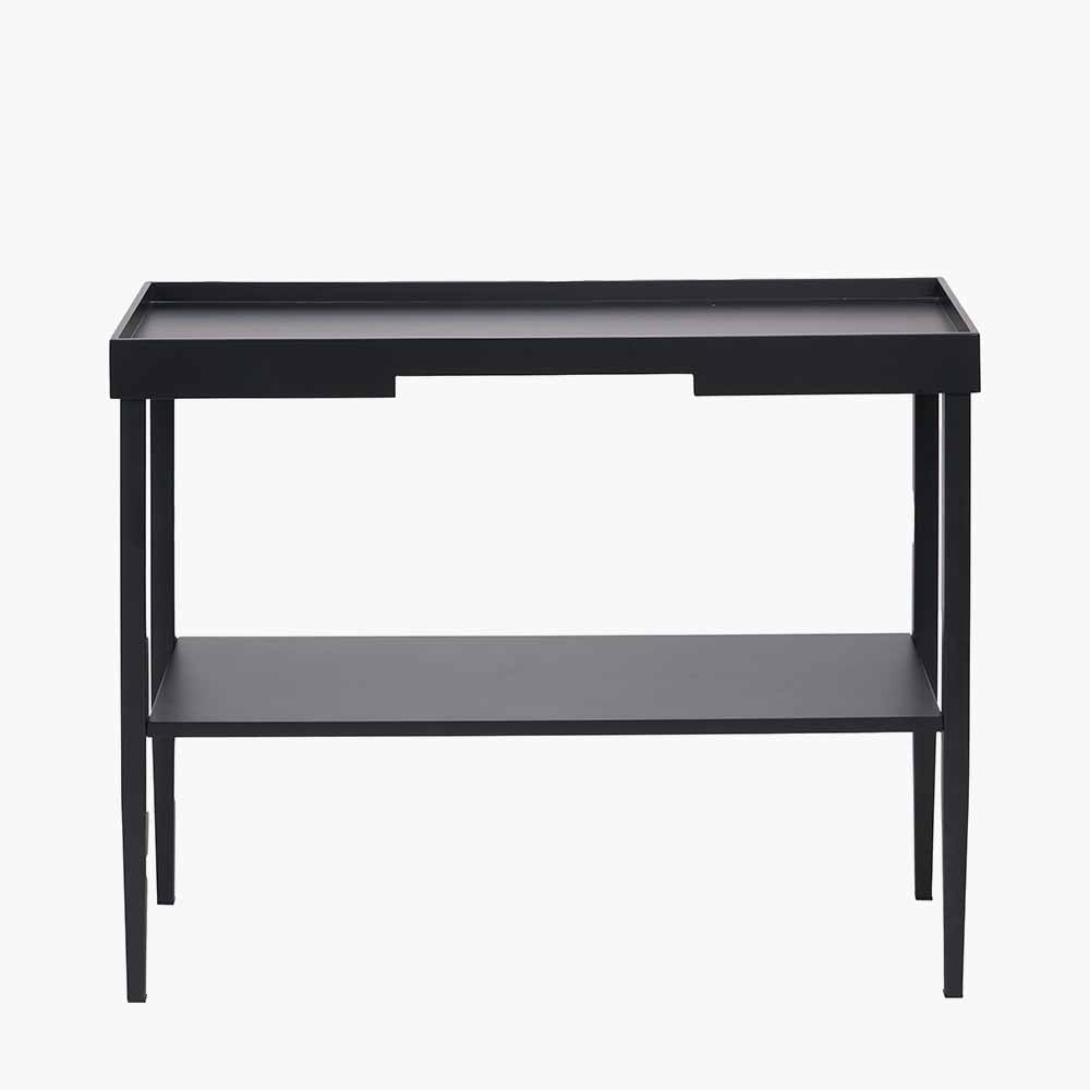 Black Wood Veneer Console Table