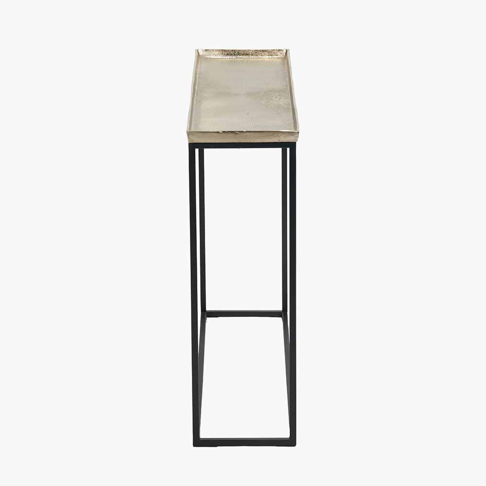 Gold Cast and Black Metal Console Table