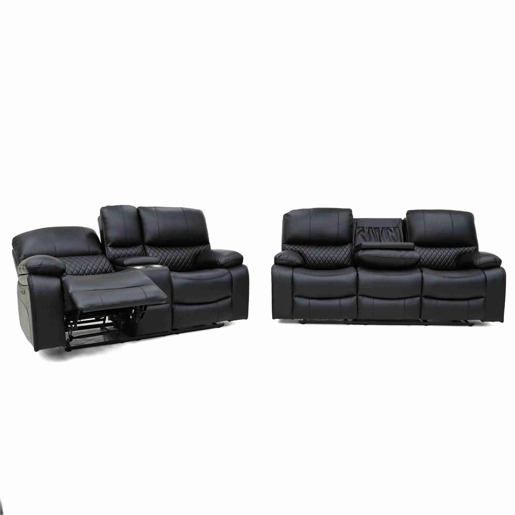 Orla Electric Recliner Sofa Black 2 Seater