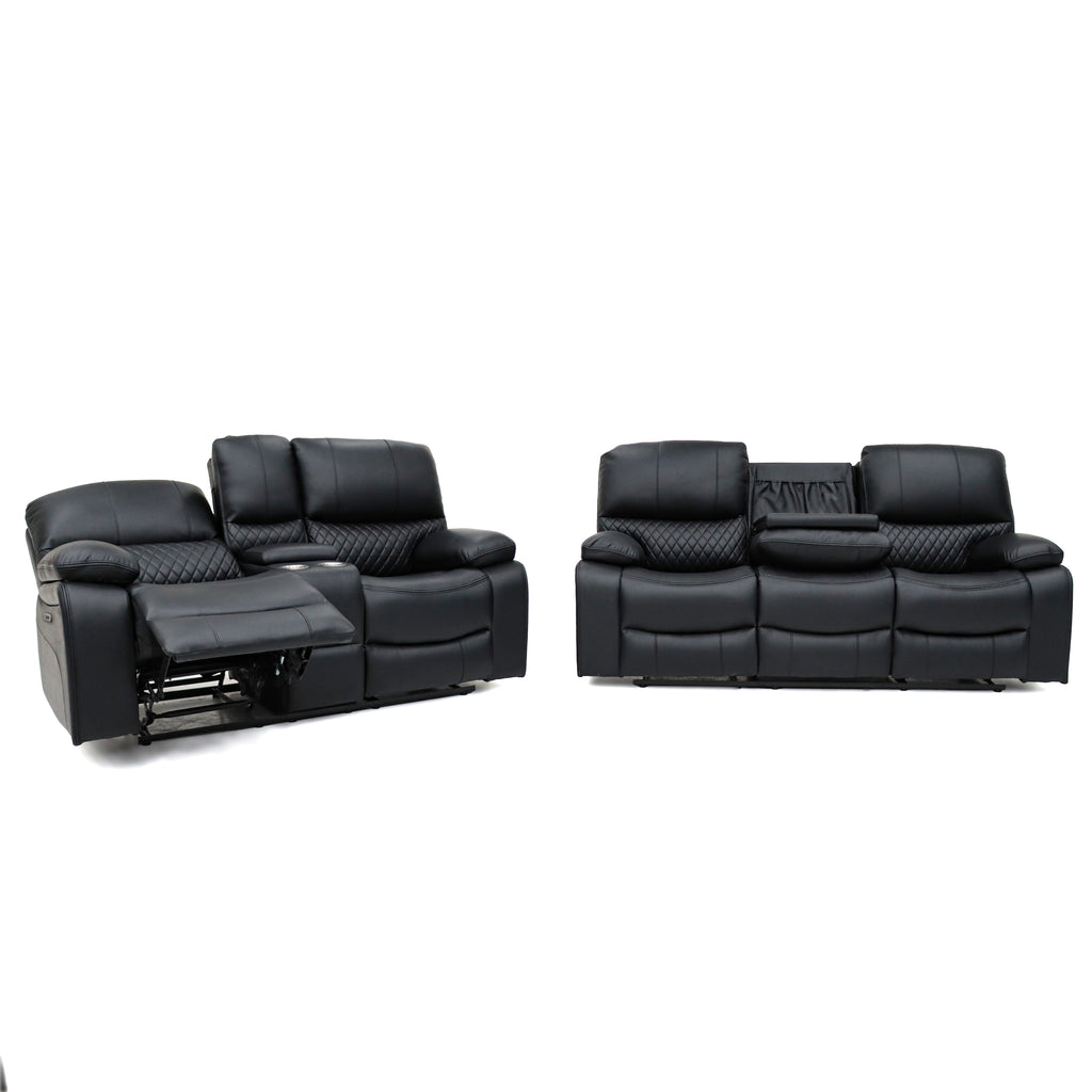 Orla Electric Recliner Sofa Black 3 Seater