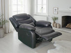 Manual Recliner Sofa Black Armchair