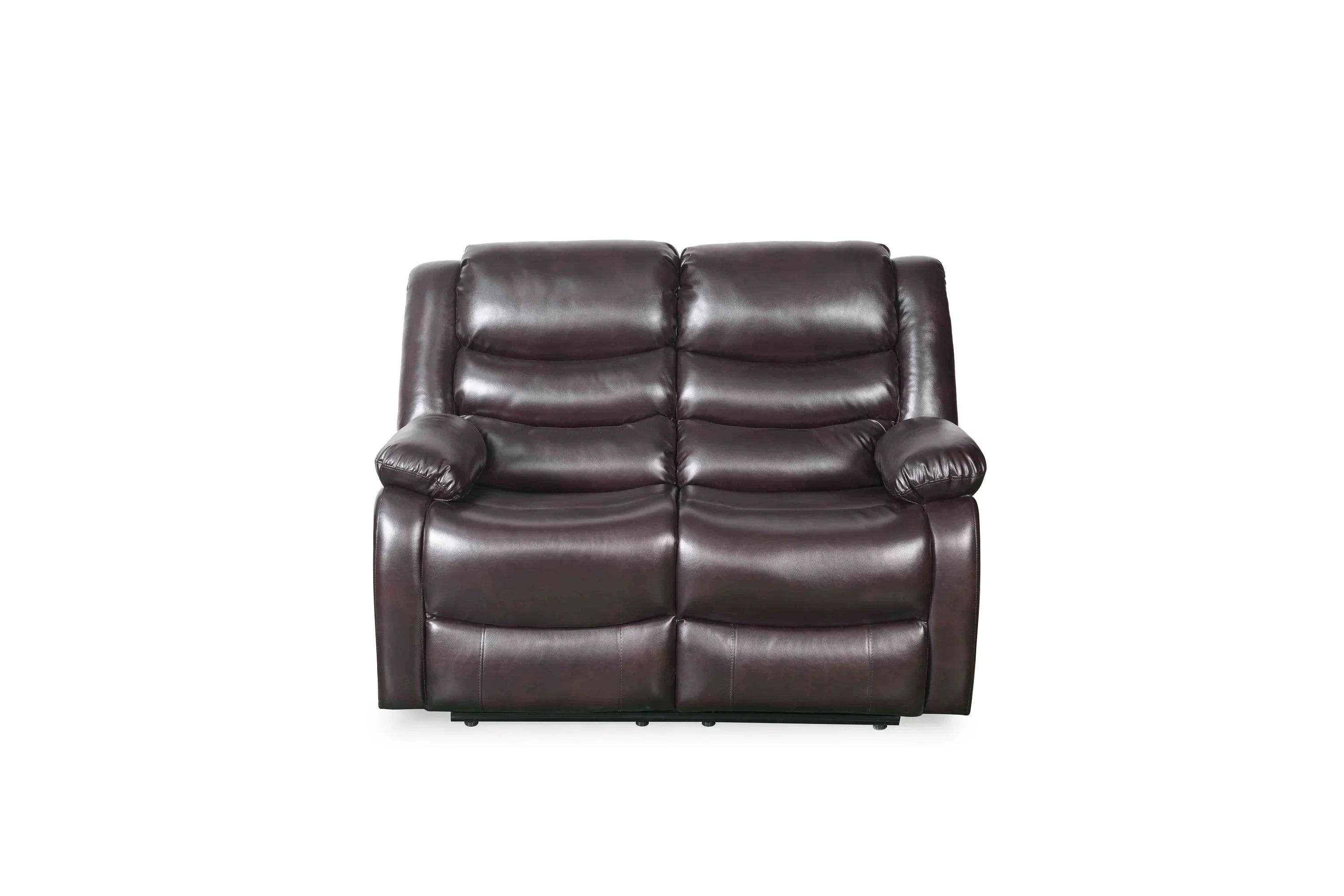 Manual Recliner Sofa Brown 2 Seater