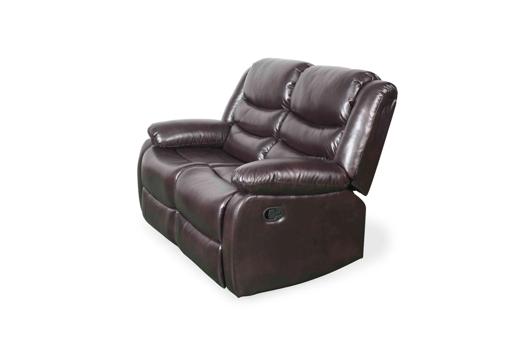 Manual Recliner Sofa Brown 2 Seater
