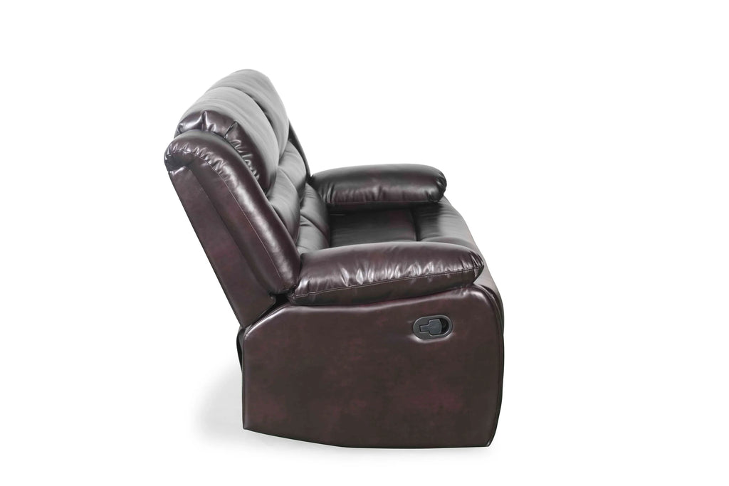 Manual Recliner Sofa Brown 2 Seater