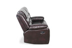 Manual Recliner Sofa Brown 2 Seater