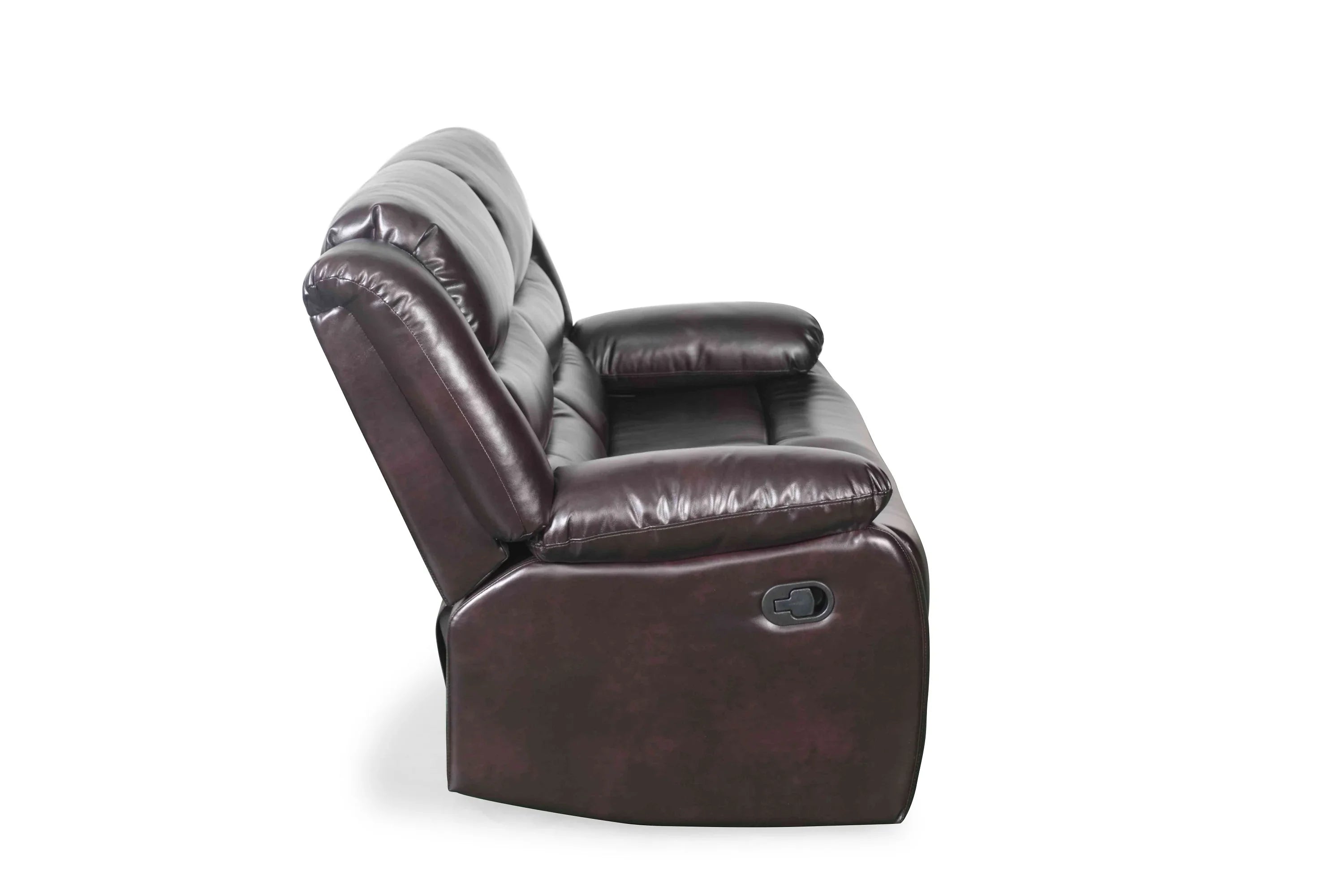 Manual Recliner Sofa Brown 2 Seater