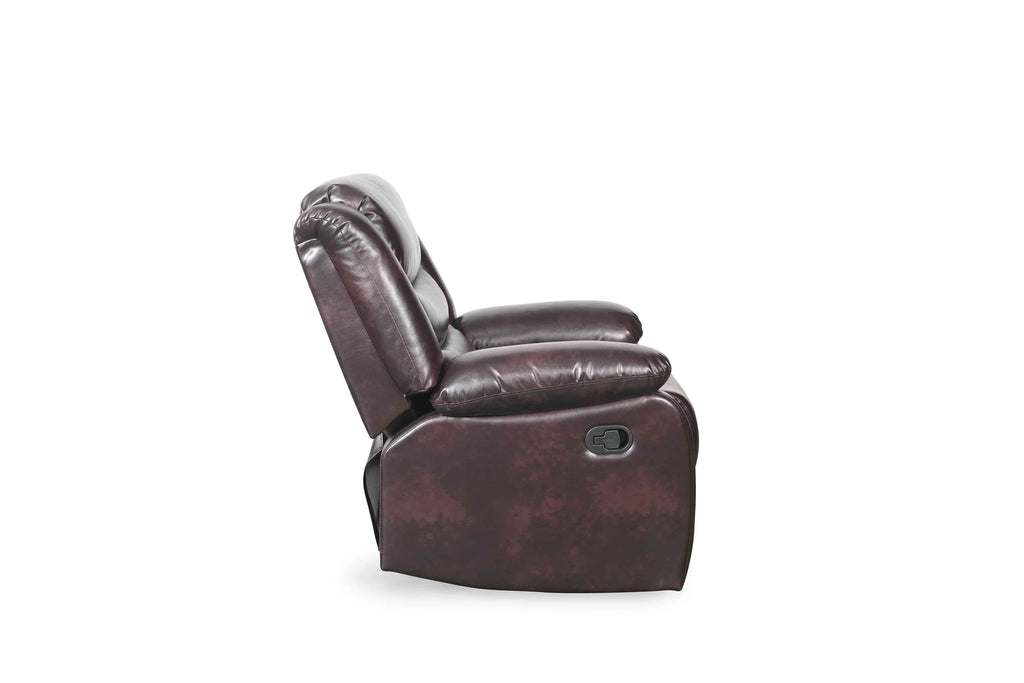 Manual Recliner Sofa Brown Armchair
