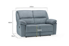 2 Seater Fabric Manual Reclining Sofa