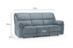 3 Seater Fabric Manual Reclining Sofa