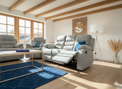 Stanley Manual Recliner Sofa Grey 3+2+1 Seater Set