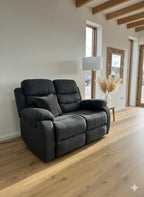 Manual Recliner Sofa Black 3+2+1 Seater Set