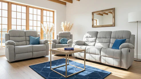 Stanley Manual Recliner Sofa Grey 3+2+1 Seater Set