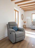 Manual Recliner Sofa Grey 3+2+1 Seater Set