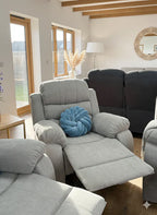 Manual Recliner Sofa Grey 3+2+1 Seater Set