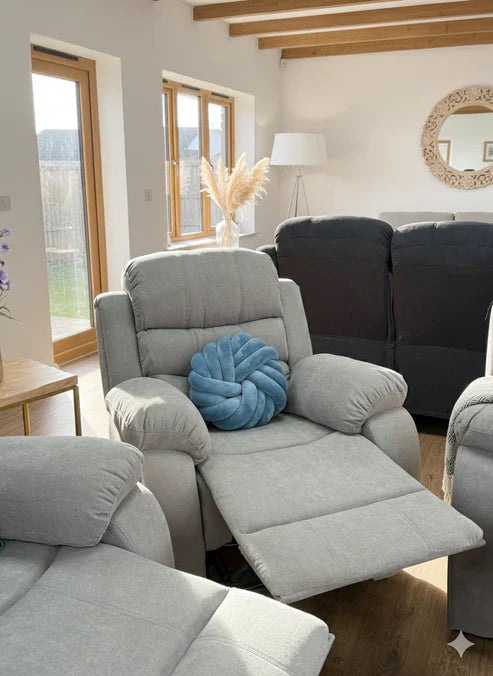 Stanley Manual Recliner Sofa Grey 3+2+1 Seater Set