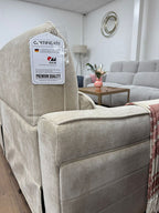 Electric Recliner Sofa Beige 3 Seater