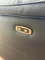 Genuine Leather Electric Recliner Sofa Black 3 Seater