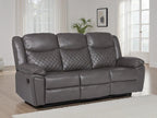 Recliner Sofa Grey 3 Seater