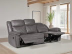 Recliner Sofa Grey 3 Seater